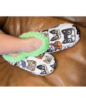 Lazy One Fuzzy Feet Slippers, Cattitude.