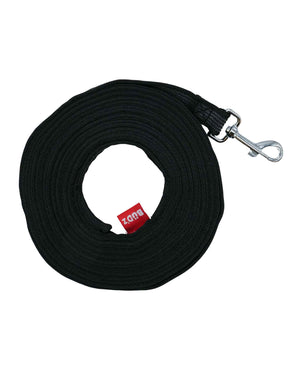 Bud'Z Long Training Dog Leash With Anti-Slip Strips Black 30'x1