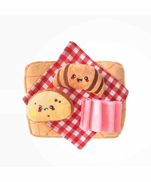 Hugsmart Fuzzy Friendz Picnic Time - Charcuterie Board Plush Dog Toy.