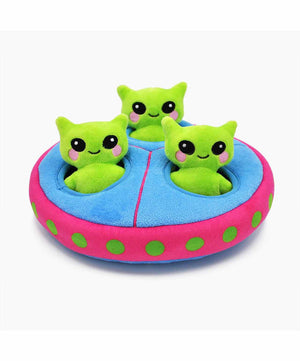 Hugsmart Puzzle Hunter Space Paws - Aliens Plush Dog Toy.
