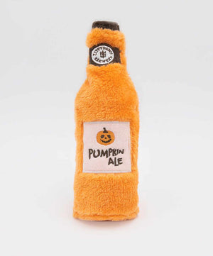 Zippy Paws Halloween Happy Hour Crusherz Plush Dog Toy - Pumpkin Ale.