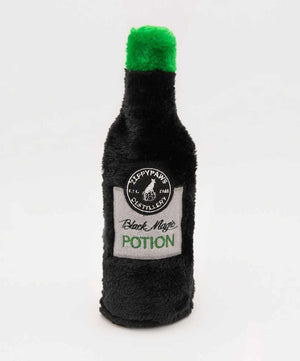 Zippy Paws Halloween Happy Hour Crusherz Plush Dog Toy - Black Magic Potion.