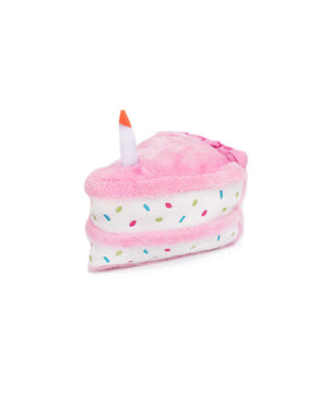 Zippy Paws Birthday Cake Plush Dog Toy.