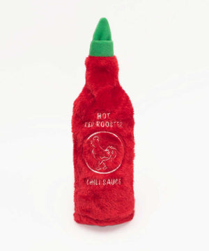 Zippy Paws Hot Sauce Crusherz Plush Dog Toy, Red Rooster.