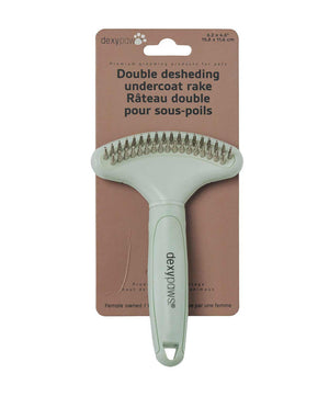 Dexypaws Double Desheding Undercoat Rake for Pets.