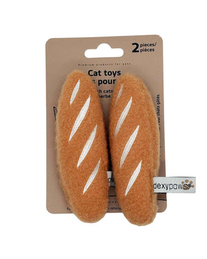 Dexypaws Cat Toys With Catnip - Breakfast Baguettes Duo