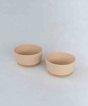 Dexypaws Silicone Bowls Set of 2, nude.
