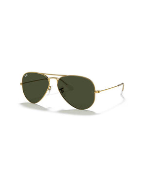 Ray-Ban Large Aviator Sunglasses, Metal Arista, G-15 Green lenses.
