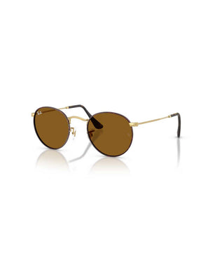 Ray-Ban Round Metal Sunglasses, Metal Matte Havana, Brown.