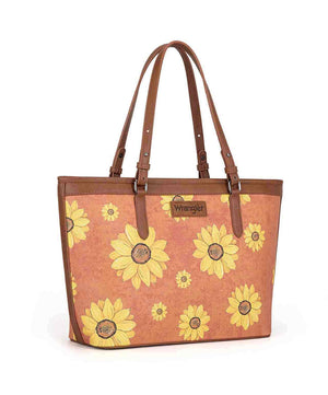 Wrangler Sunflower Print Tote Bag, Brown.