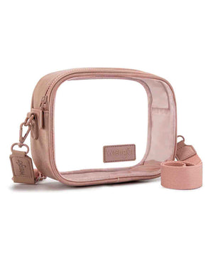 Wrangler Clear Cross Body Bag/Stadium Bag, Dark Pink.