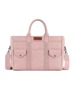 Wrangler Whipstitch Work Tote/Crossbody Bag, Dark Pink.