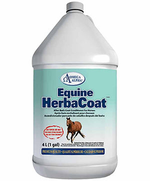 Omega Alpha Herba Coat Spray Gallon (4 L)| Scented Horse Spray|Brand: Omega Alpha