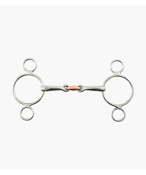 Premier Equine Two Ring Gag with Copper Lozenge Bit| Gag Bits|Brand: Premier Equine