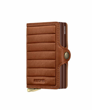 Secrid Twinwallet Emboss Lines Premium+, Cognac.