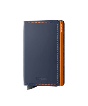 Secrid Slimwallet Matte, Nightblue & Orange.