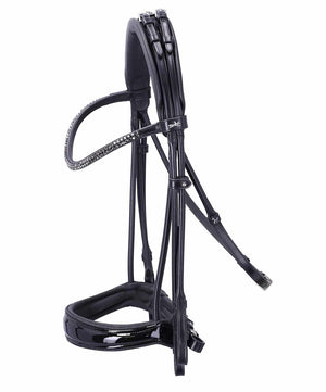 Schockemohle SP Isabell Werth Bella Rose Patent Leather Double Bridle.