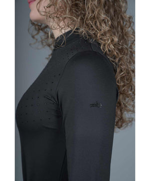 Schockemohle SPPolina Style Ladies Zippered Training Top, Black.