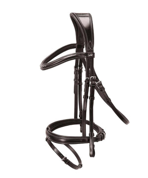 Schockemohle Monza F Classic Fancy Anatomic Bridle, Dark Brown/Cream.