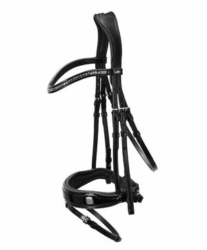 Schockemohle Stanford Glam Black Patent Bridle with flash.