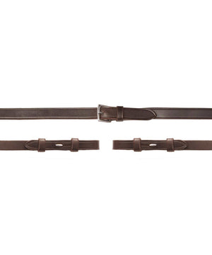 Schockemohle Pony Leather Reins, Slim 13mm, Dark Brown.