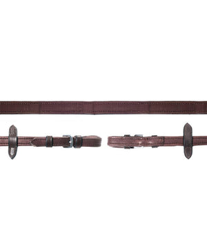 Schockemohle Dura Soft X-Long Reins with Inside Rubber Grip, Dark Brown.