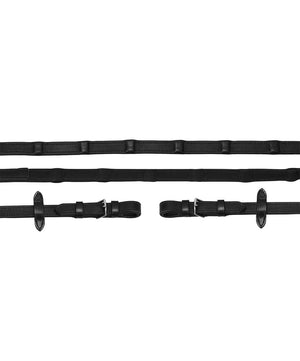 Schockemohle Dura Soft Grip Wide (18mm) Reins, Black.