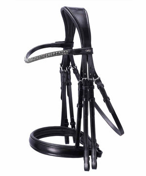 Brindisi bridle in Black and Grey.