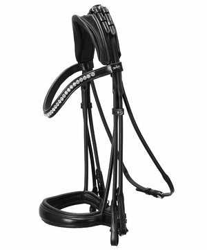 Schockemohle Sports Kensington Double Bridle with rolled cheeks.