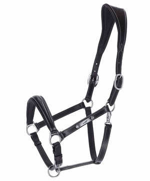 Schockemohle Sports SP Frisco Leather Halter, Black/Cream.