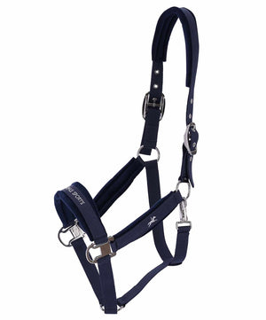 Schockemohle Sports Soft Velvet Halter 25, Dark Navy.