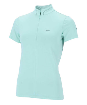 Schockemohle SPPoppy Ladies Short Sleeve Training Shirt, Aqua Sea.