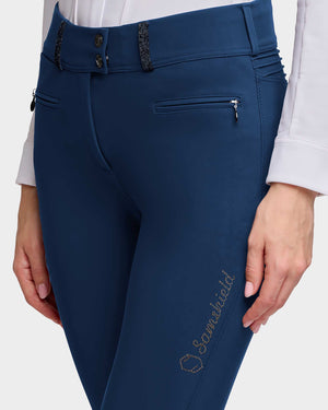 Samshield Clara Crystal KP Breech Cosmic Blue, detail.