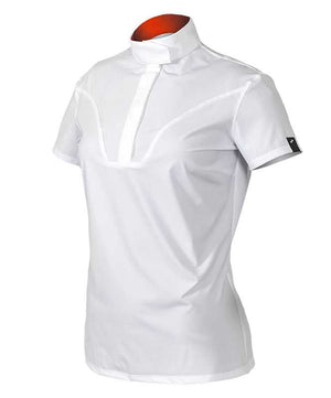 Struck Women's Series 1 Short Sleeve Show Shirt, White, front.