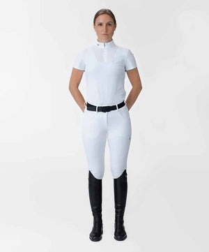 Trolle Center Line Competition Ladies Balance Polo Top, White.