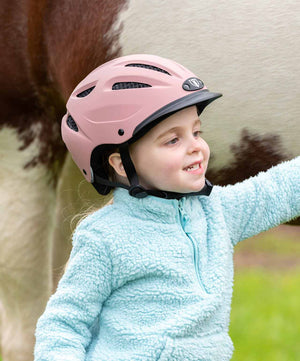 Tipperary Sportage Junior Helmet in Rose Tan.