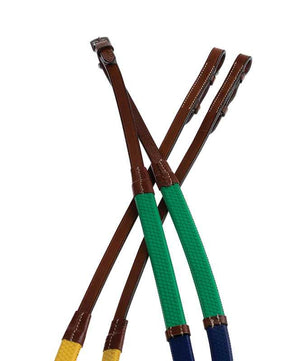 Kincade Rainbow Reins with hook stud ends.