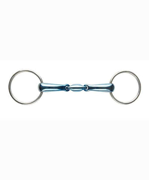 JP Korsteel Blue Stell Oval Link Loose Ring Snaffle Bit| Loose Ring Snaffle Bits|Brand: