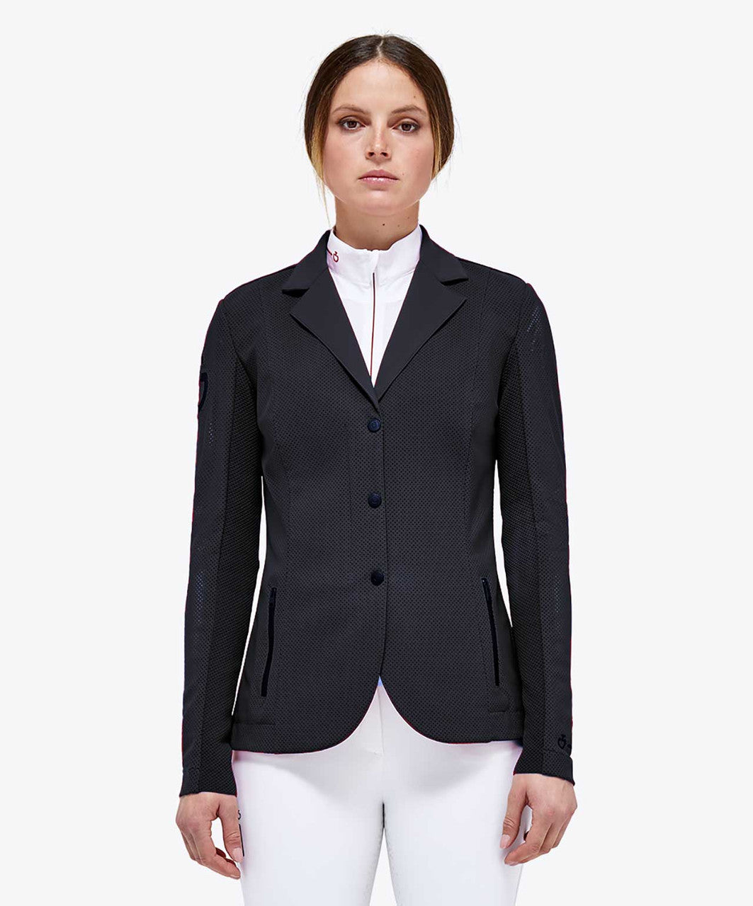 CT revo Perforated Light Tech Knit Zip show Coat Black front view