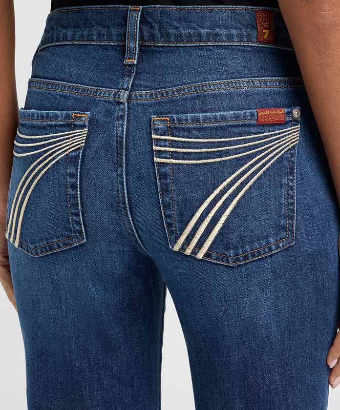 7 For All Mankind Womens Dojo Tailorless Indiglow Jeans.