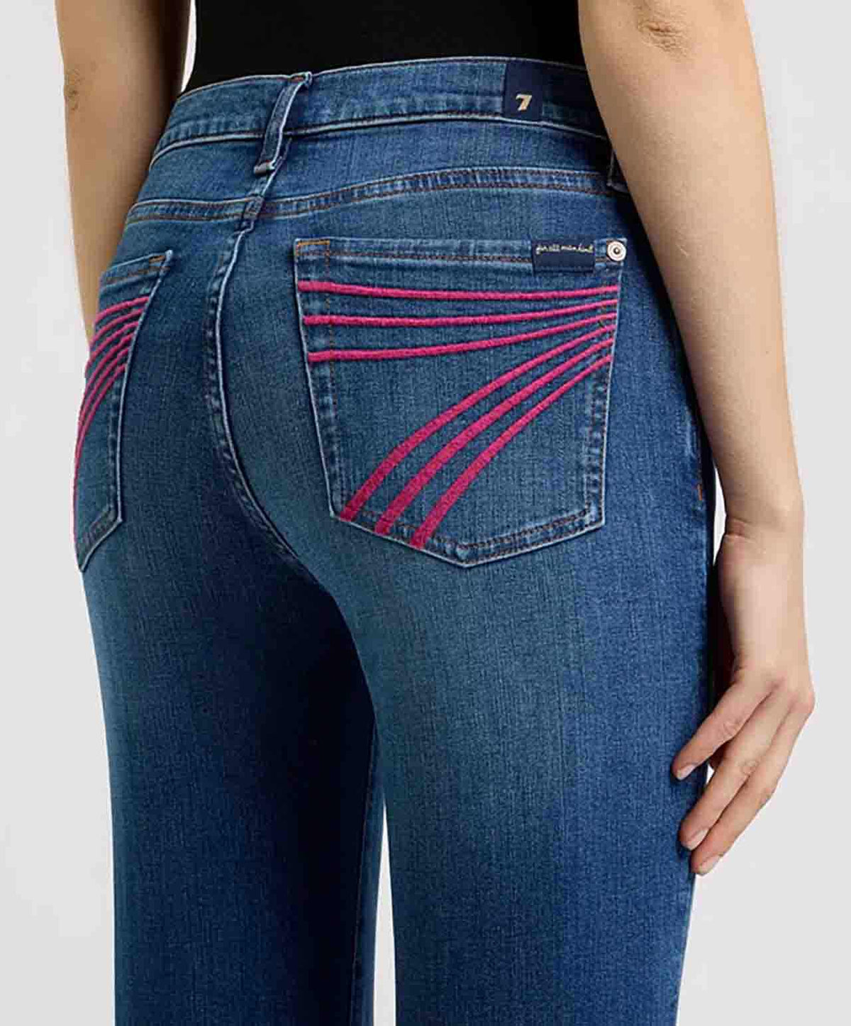 7 For All Mankind Womens Dojo Moon Water Jeans 30"