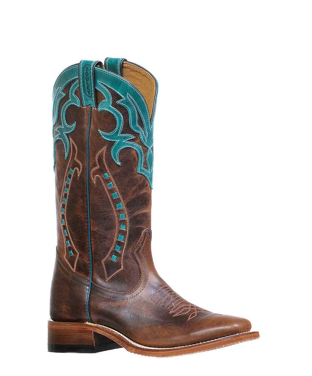 Boulet Ladies Wide Square Toe Western Boot.