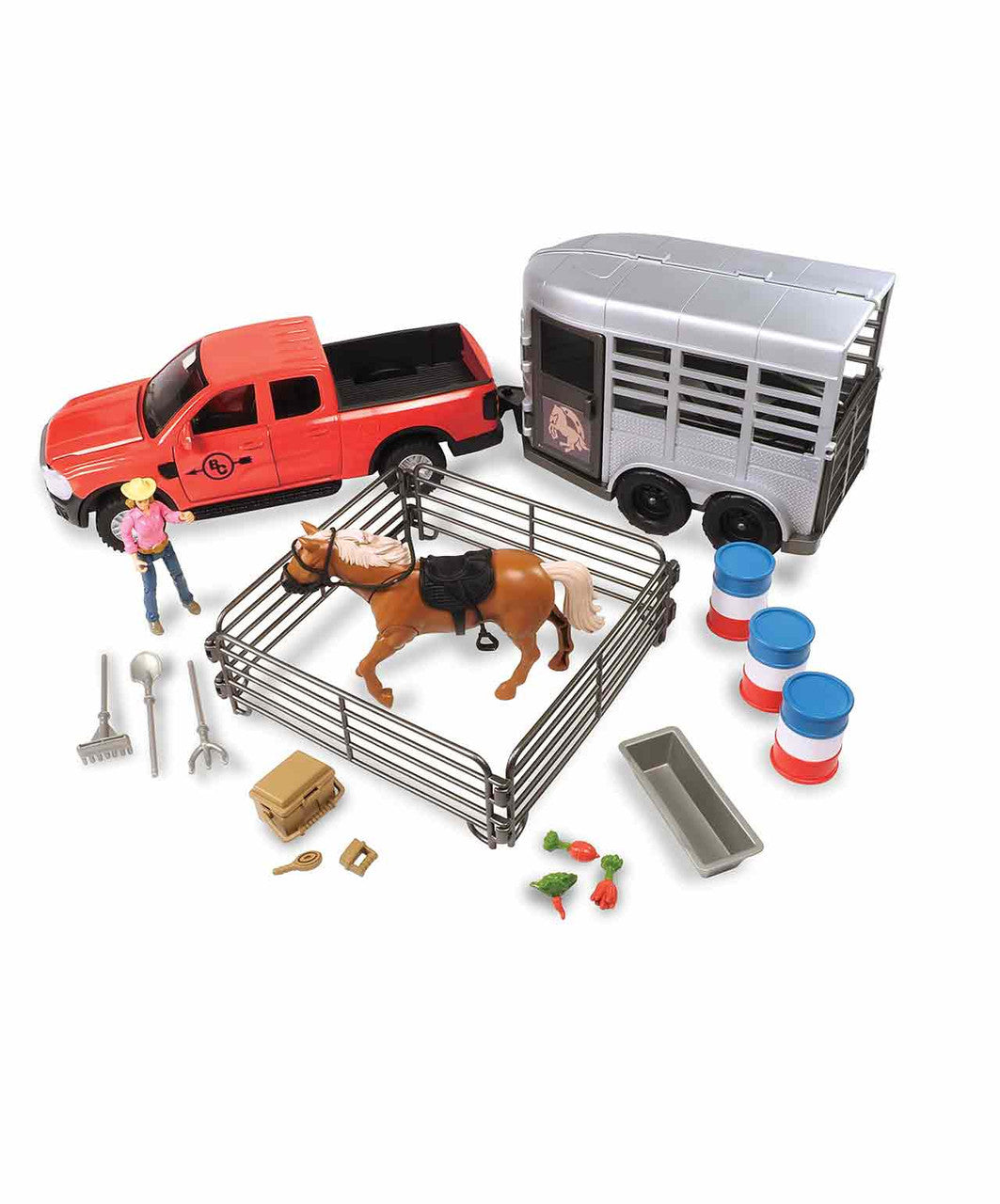Big Country Truck and Horse Trailer Playset - 516.