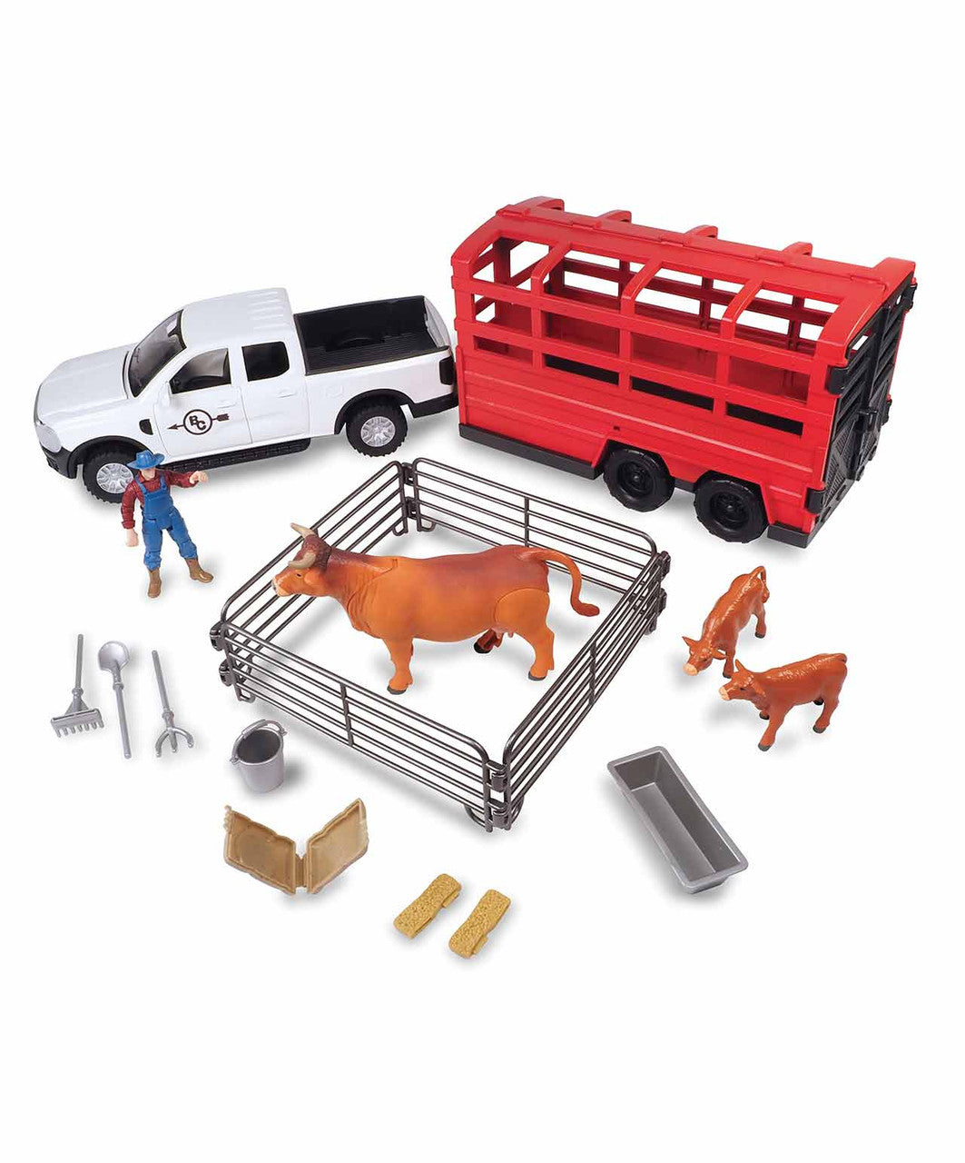 Big Country Truck and Cattle Trailer Playset.
