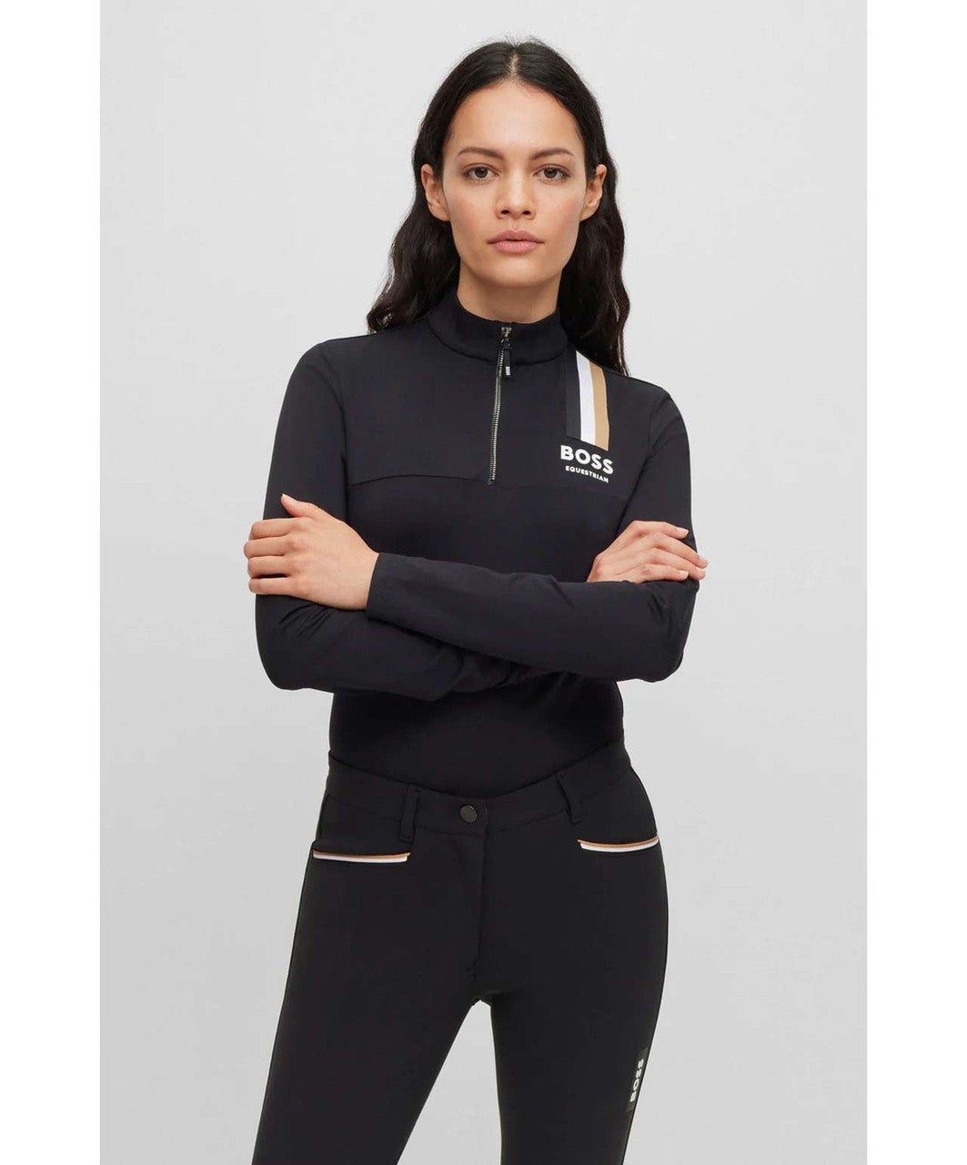 Boss Equestrian Lia Signature Stripe Training Shirt.