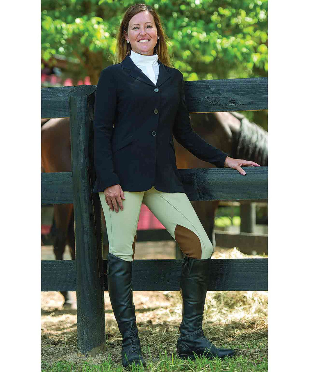 FITS Zephyr Ladies Hunter Show Jacket, Black.
