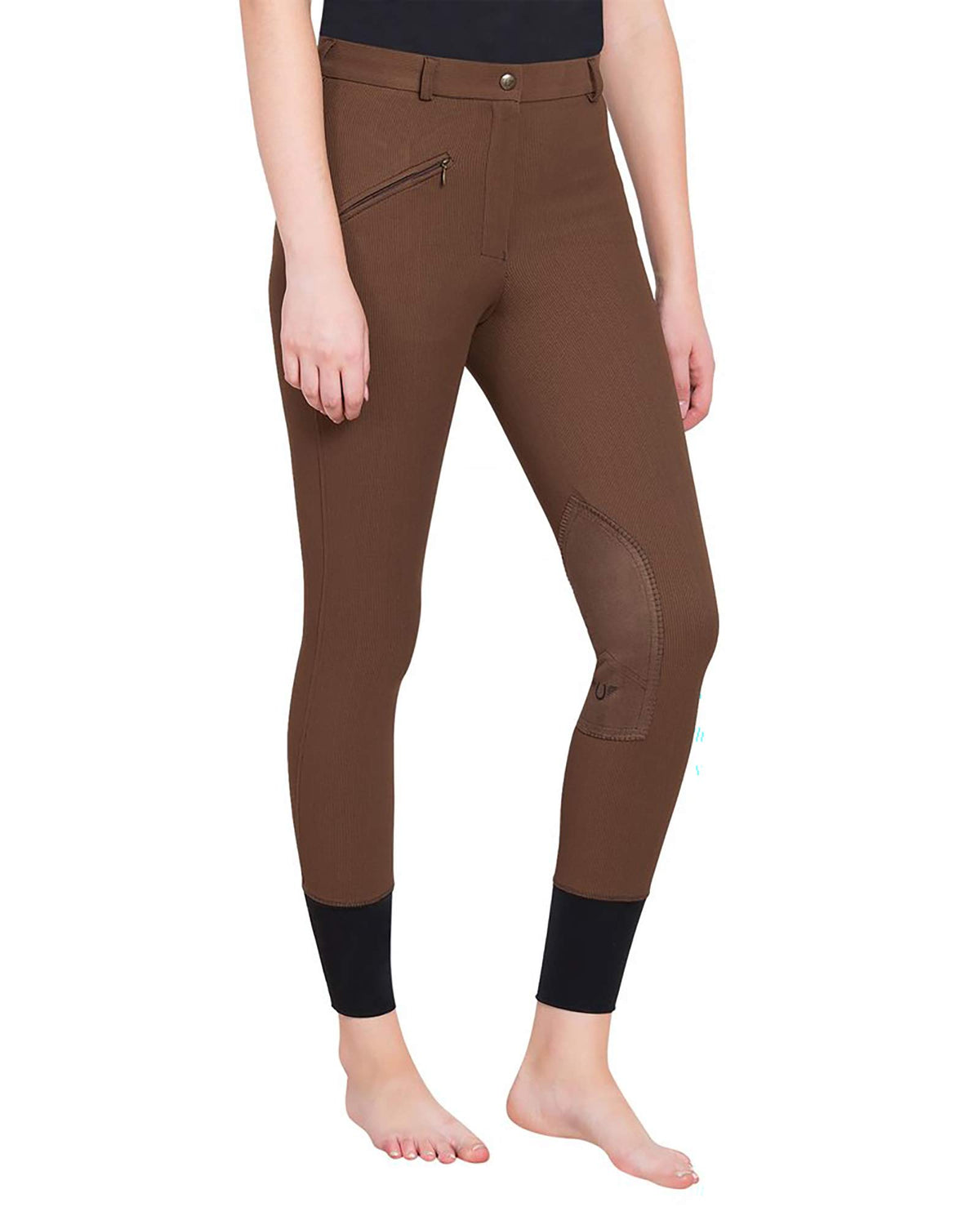 Tuffrider Ladies Ribbed Breech, Chocolate