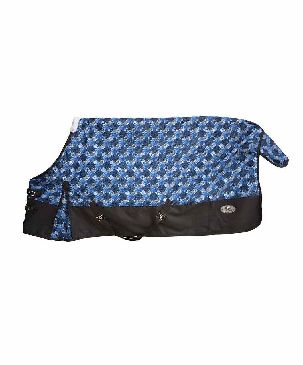 Goliath Regular Neck Heavy Turnout Blanket 300g, Blue/Black/White.