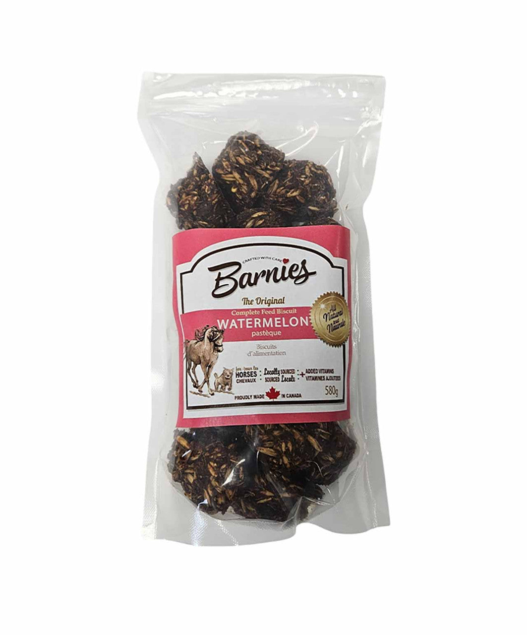 Barnies Horse Treats - Watermelon, 580g, Approximately 15 pieces.