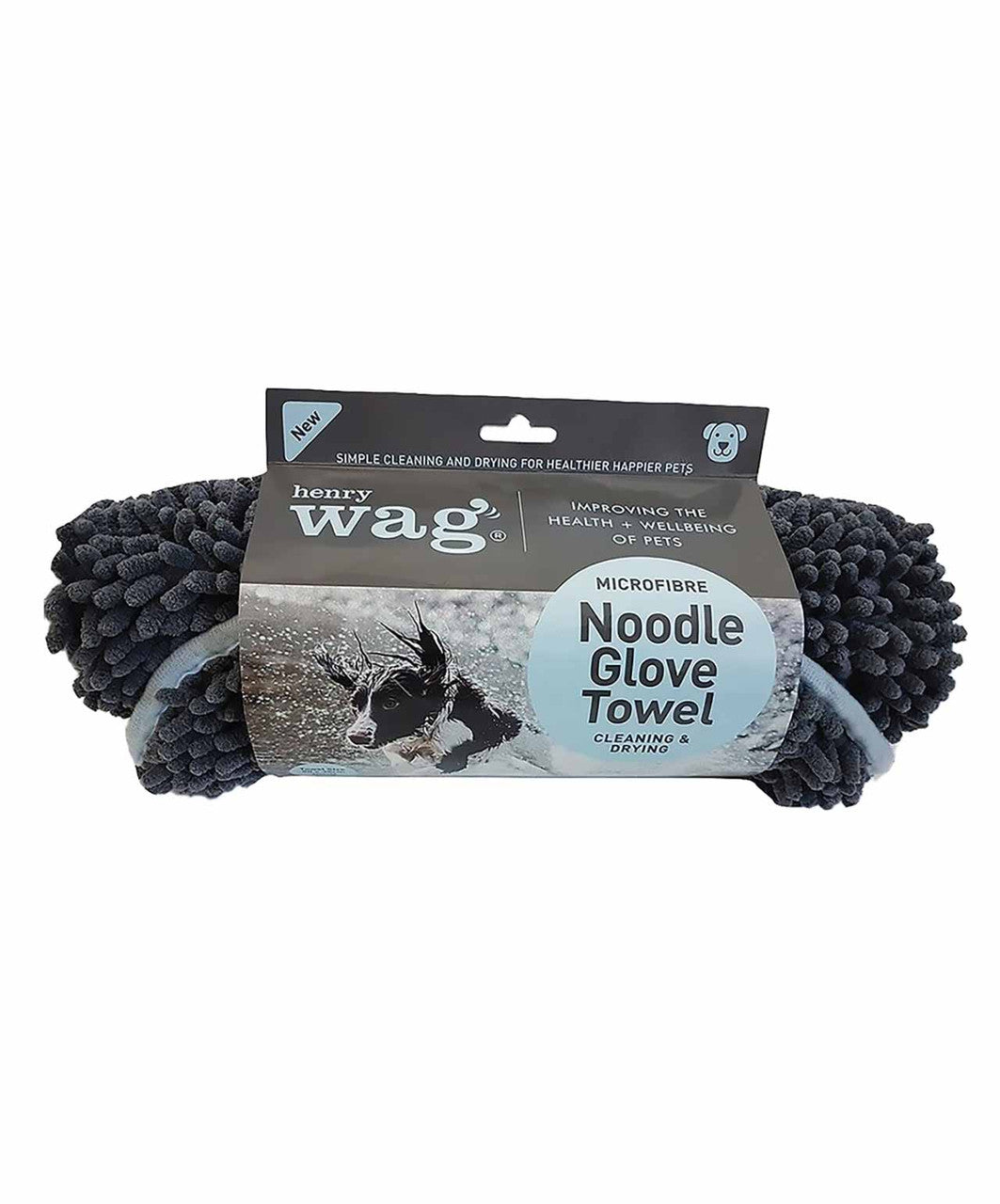 Henry Wag Microfibre Noodle Glove Towel, 80cm x 35cm.